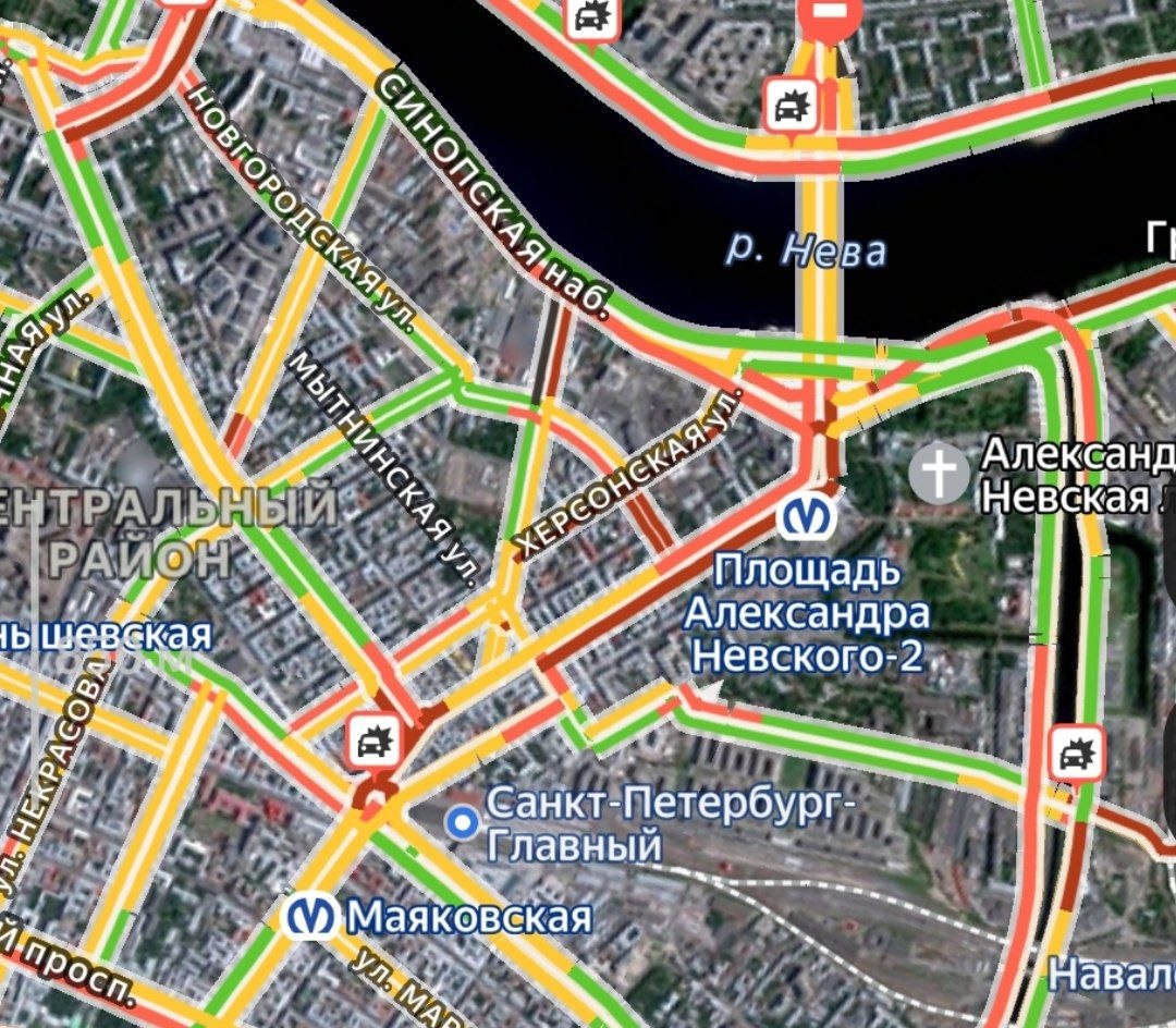 Движение в Петербурге парализовали 9-балльные пробки 30 апреля